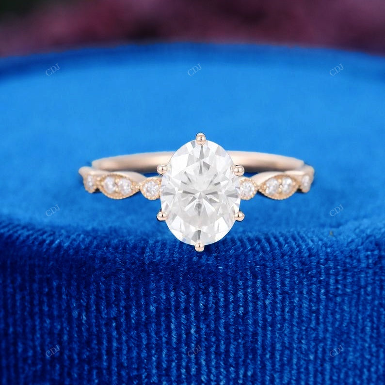 S925 Lab-Grown Diamond Oval Ring