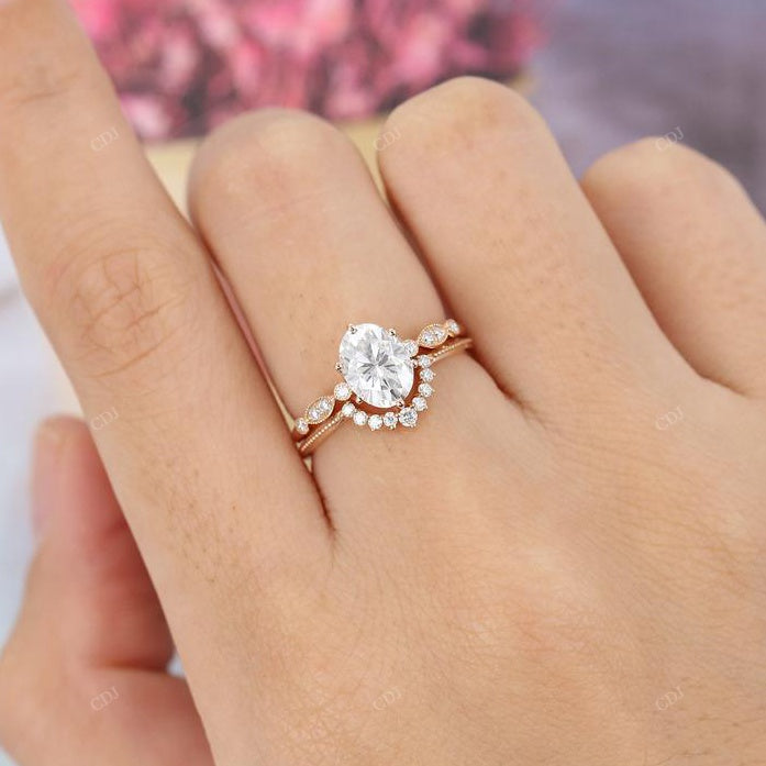 S925 Lab-Grown Diamond Oval Ring