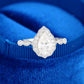 Lab-Grown Diamond Pear Cut Halo Ring