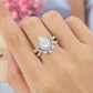 Lab-Grown Diamond Pear Cut Halo Ring