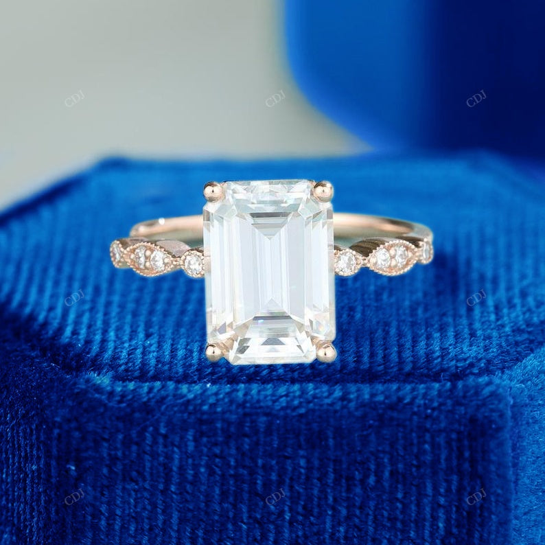 925 Emerald Cut Lab-Grown Diamond Ring
