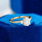 Pear Cut 925 Silver Lab Diamond Ring