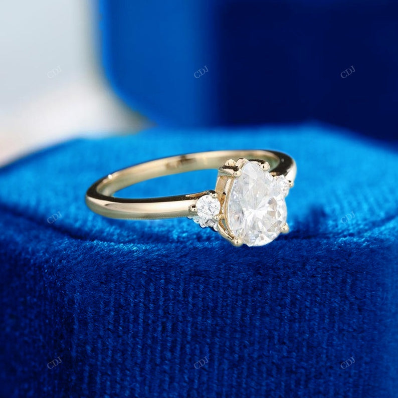 Pear Cut 925 Silver Lab Diamond Ring