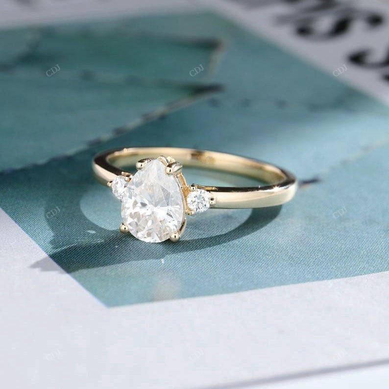 Pear Cut 925 Silver Lab Diamond Ring