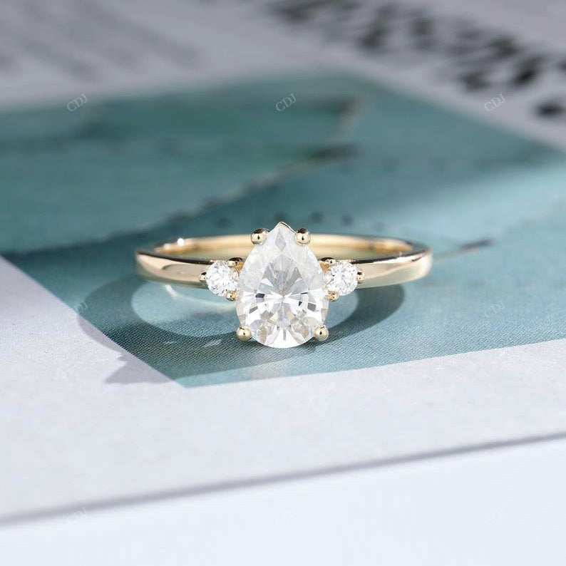 Pear Cut 925 Silver Lab Diamond Ring