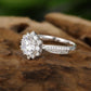 925 Round Lab Grown Diamond Cluster Ring