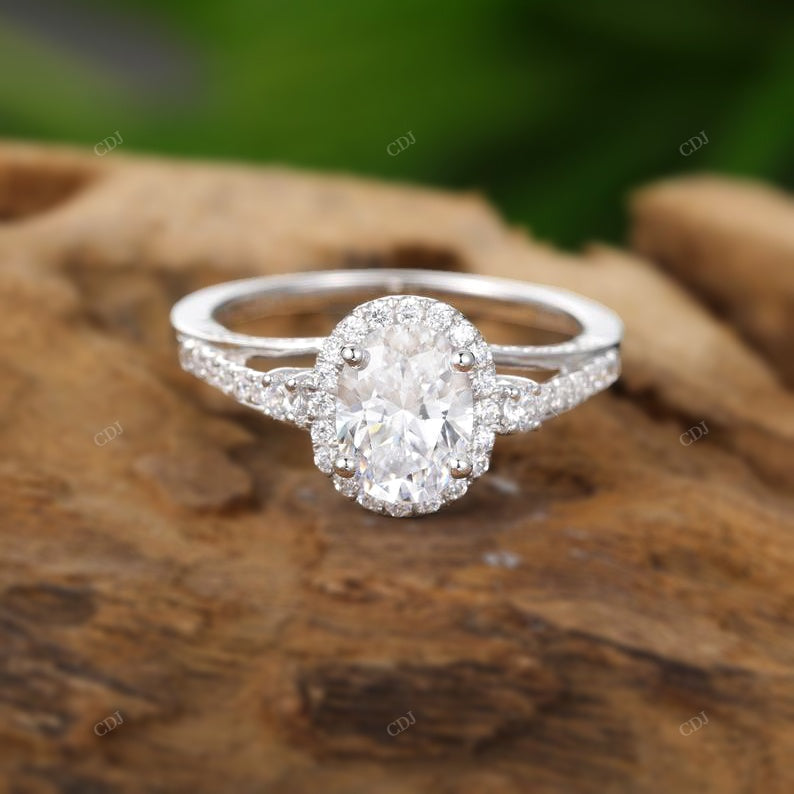 Oval Lab-Grown Diamond Halo Ring