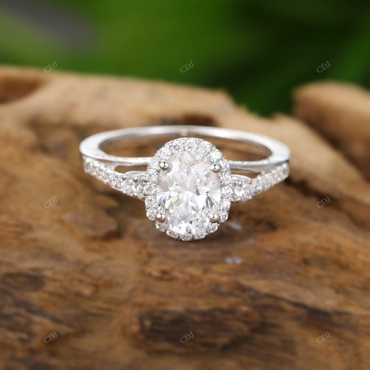 Oval Lab-Grown Diamond Halo Ring
