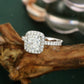 Cushion Cut Lab-Grown Diamond Halo Ring