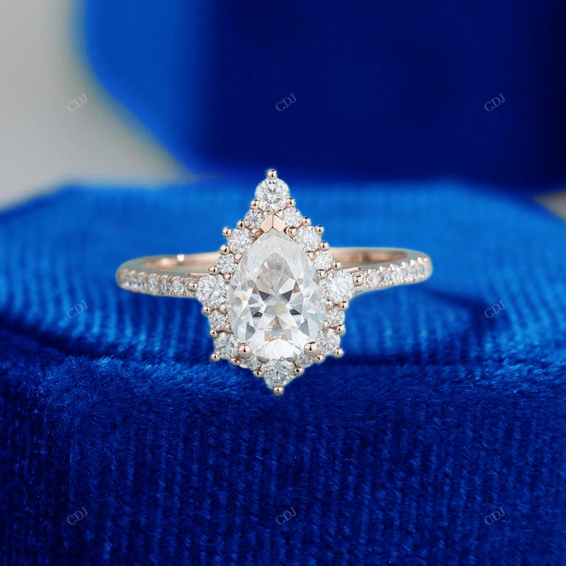Pear Cut Lab-Grown Diamond Halo Ring