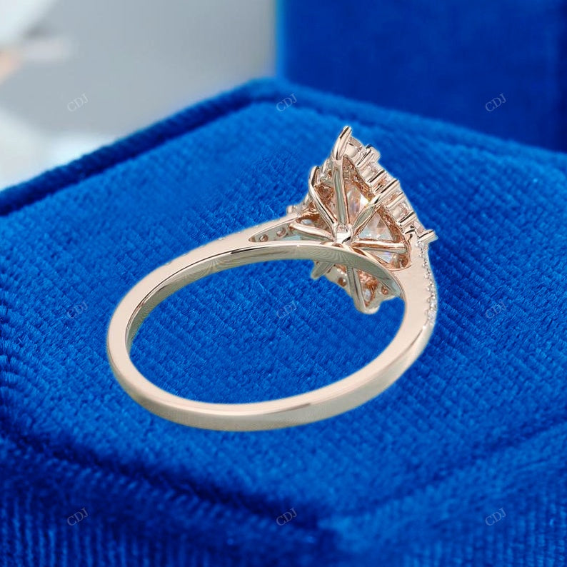 Pear Cut Lab-Grown Diamond Halo Ring
