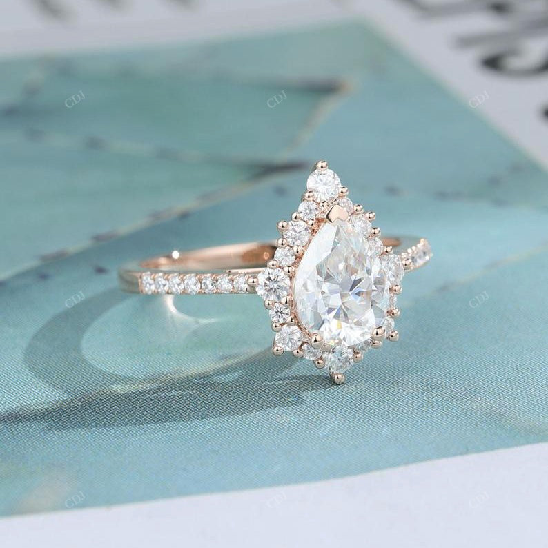 Pear Cut Lab-Grown Diamond Halo Ring