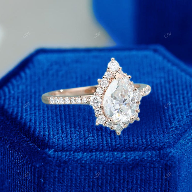 Pear Cut Lab-Grown Diamond Halo Ring