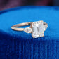 Emerald Lab-Grown Diamond Trilogy Ring