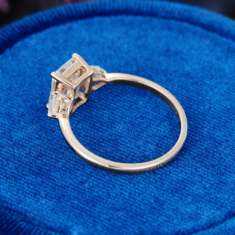 Emerald Lab-Grown Diamond Trilogy Ring
