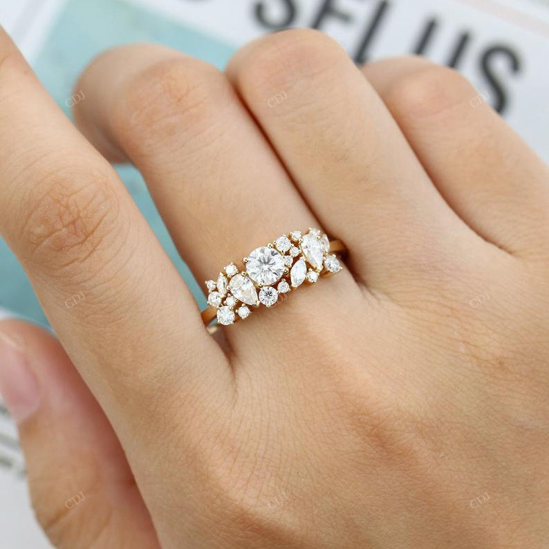 Multi-Shape Lab-Grown Diamond Cluster Ring