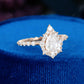Pear Cut Diamond Pavé Halo Ring