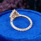 Pear Cut Diamond Pavé Halo Ring