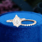 Pear Cut Diamond Pavé Halo Ring