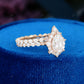 Pear Cut Diamond Pavé Halo Ring