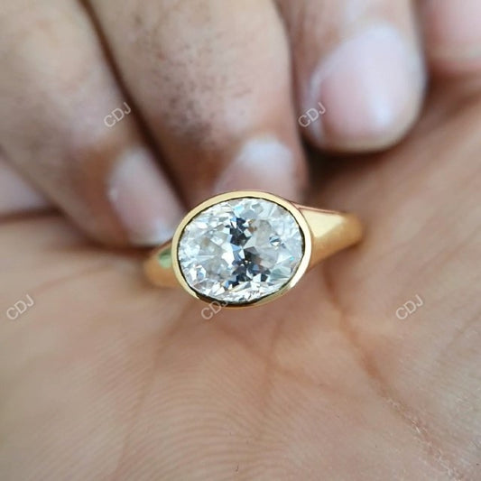 2.50 CTW Oval Cut Lab Grown Diamond Solitaire Engagement Ring Solitaire Engagement Ring customdiamjewel