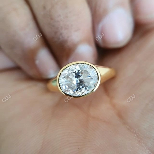 2.50 CTW Oval Cut Lab Grown Diamond Solitaire Engagement Ring