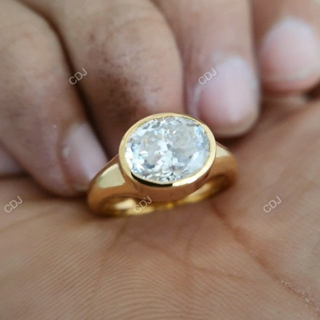 2.50 CTW Oval Cut Lab Grown Diamond Solitaire Engagement Ring