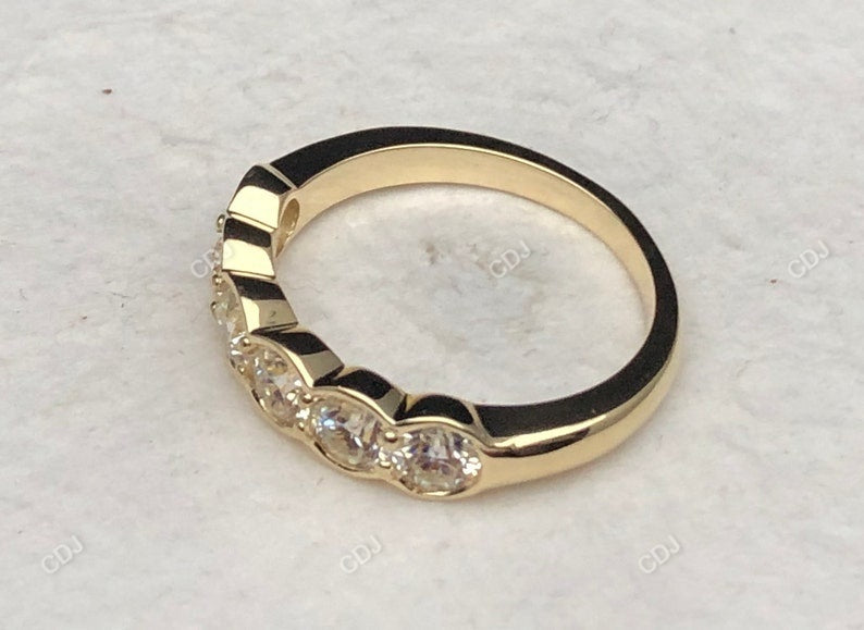 3.13 CTW 10k Yellow Gold Round Cut Lab-Grown Diamond Eternity Wedding Band
