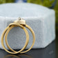 1.73 CTW Cushion Cut Lab-Grown Diamond Bezel-Set Wedding Ring Set