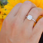 0.87 CTW Cushion Cut Lab-Grown Diamond Halo Engagement Ring