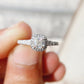 0.87 CTW Cushion Cut Lab-Grown Diamond Halo Engagement Ring