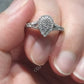 2.50 CTW Pear Cut Lab-Grown Diamond Pave Engagement Ring