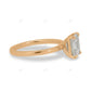 Emerald Cut Solitaire Lab Grown Diamond Gold Ring