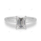Emerald Cut Solitaire Lab Grown Diamond Gold Ring