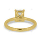 Emerald Cut Solitaire Lab Grown Diamond Gold Ring