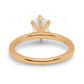 Oval Cut Lab Grown Diamond Six Prong Gold Ring