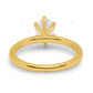 Oval Cut Lab Grown Diamond Six Prong Gold Ring