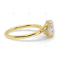 Hidden Halo Oval Cut Lab Grown Diamond Solid Gold Ring