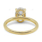 Hidden Halo Oval Cut Lab Grown Diamond Solid Gold Ring