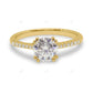Double Prong Yellow Gold Lab Grown Diamond Ring
