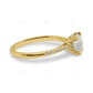 Double Prong Yellow Gold Lab Grown Diamond Ring