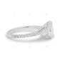 Elongated Cushion Cut Three Stone Engagement Gold Ring