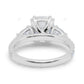 Elongated Cushion Cut Three Stone Engagement Gold Ring