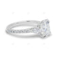 Elongated Cushion Cut Three Stone Engagement Gold Ring