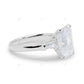 Emerald Cut Lab Diamond Three Stone Yellow Gold Ring