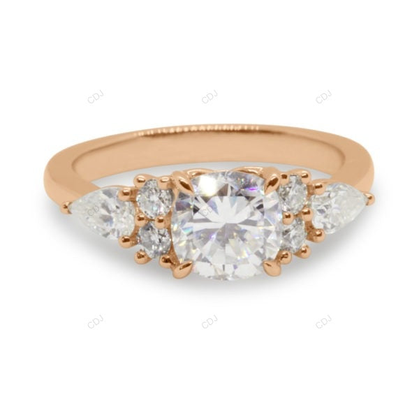 White Gold Lab Grown Diamond Cluster Ring
