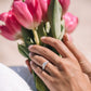 White Gold Lab Grown Diamond Cluster Ring