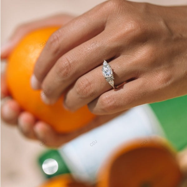 White Gold Lab Grown Diamond Cluster Ring