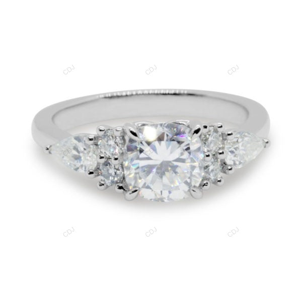 White Gold Lab Grown Diamond Cluster Ring