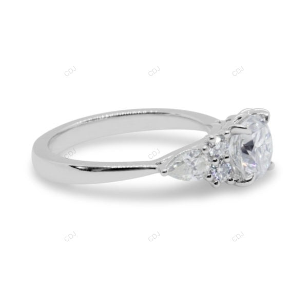 White Gold Lab Grown Diamond Cluster Ring